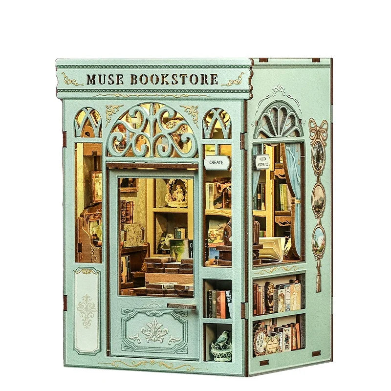 CUTEBEE Book Nook Kit - Miniature 3D Wooden Puzzle