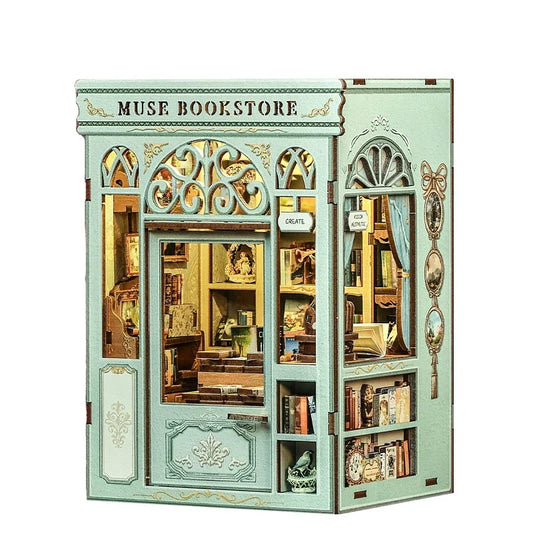 CUTEBEE Book Nook Kit - Miniature 3D Wooden Puzzle